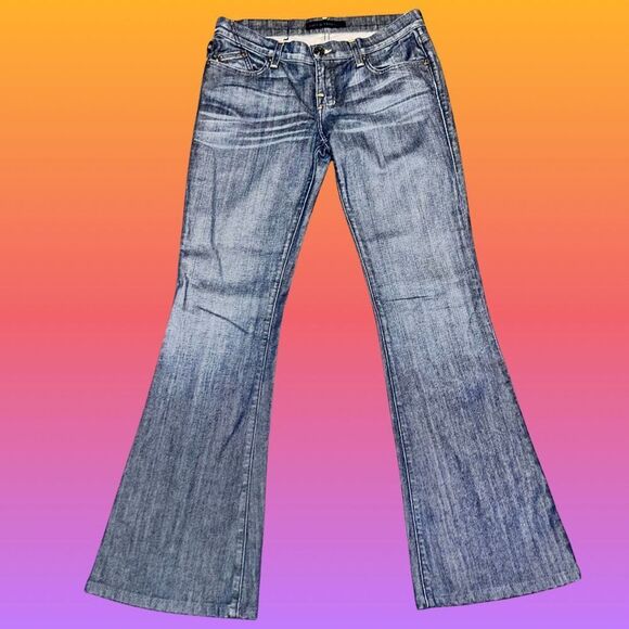 Rock Republic Roth Yellow Rhinestone Bootcut Jeans Size 32x32 #101 - Picture 2 of 6